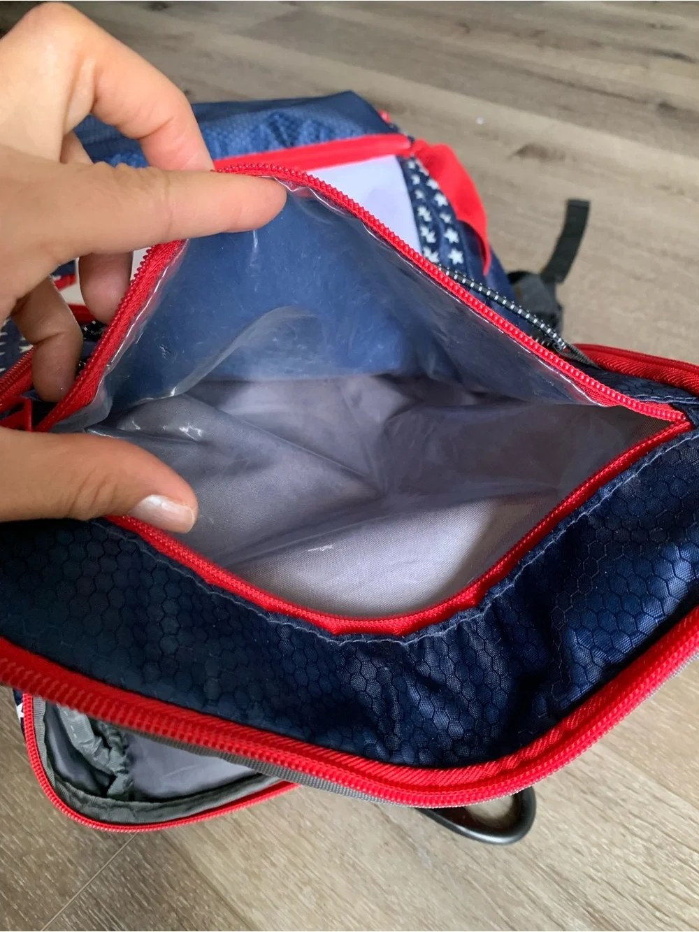 Baseball Bag for Youth & Adult with 4 Bat Sleeves - Navy, Red and White